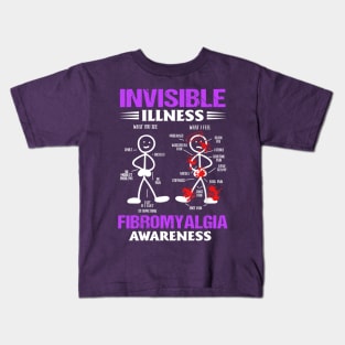 Fibromyalgia Awareness, Invisible Illness, Fibromyalgia Survivor, Fibromyalgia Warrior, Fibromyalgia Support Kids T-Shirt